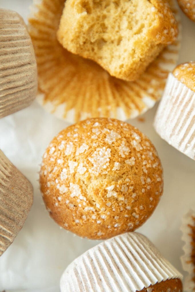 fresh baked vanilla muffin top