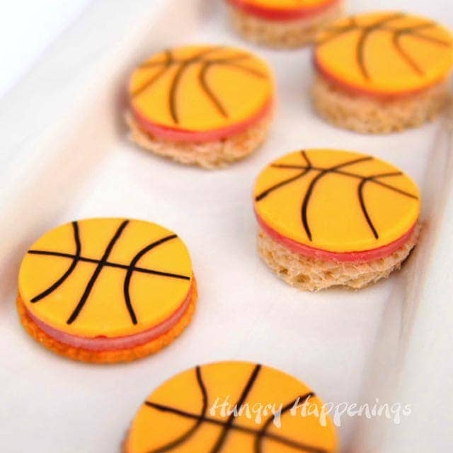 bite sized meat and cheese basketballs