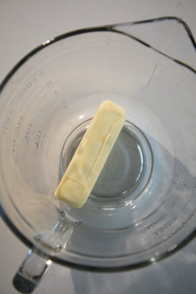 mixing bowl with butter