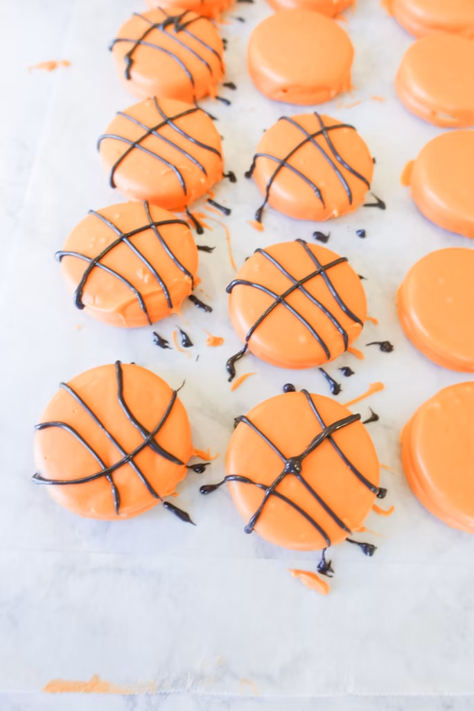 oreo basketball cookies
