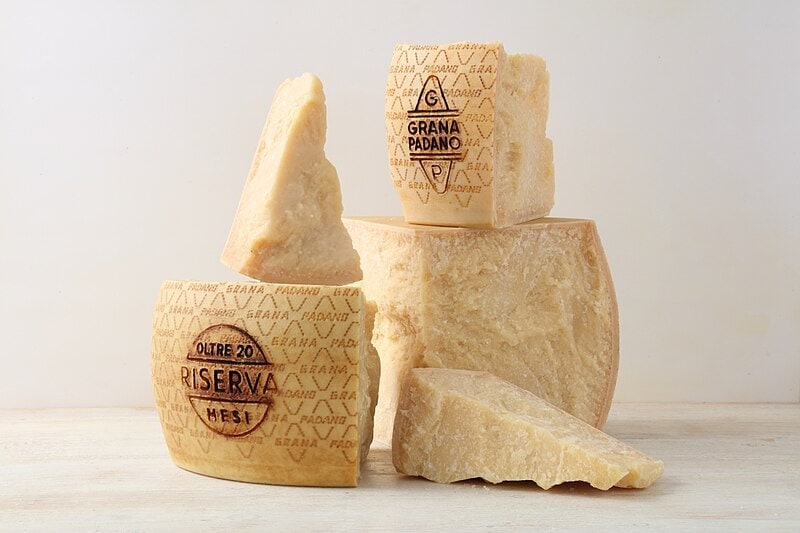 wheels of grana padano