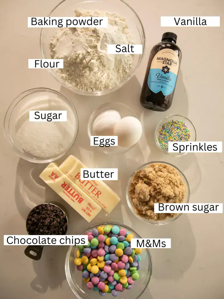 portioned ingredients with labels