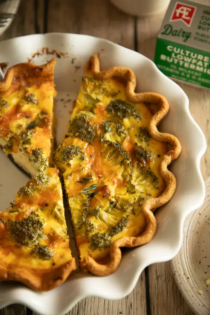 golden brown baked pie crust with baked eggs