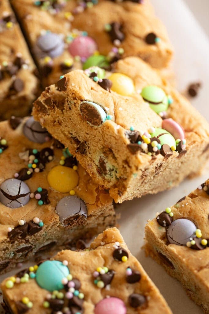 sliced Easter bars stacked on top of each other