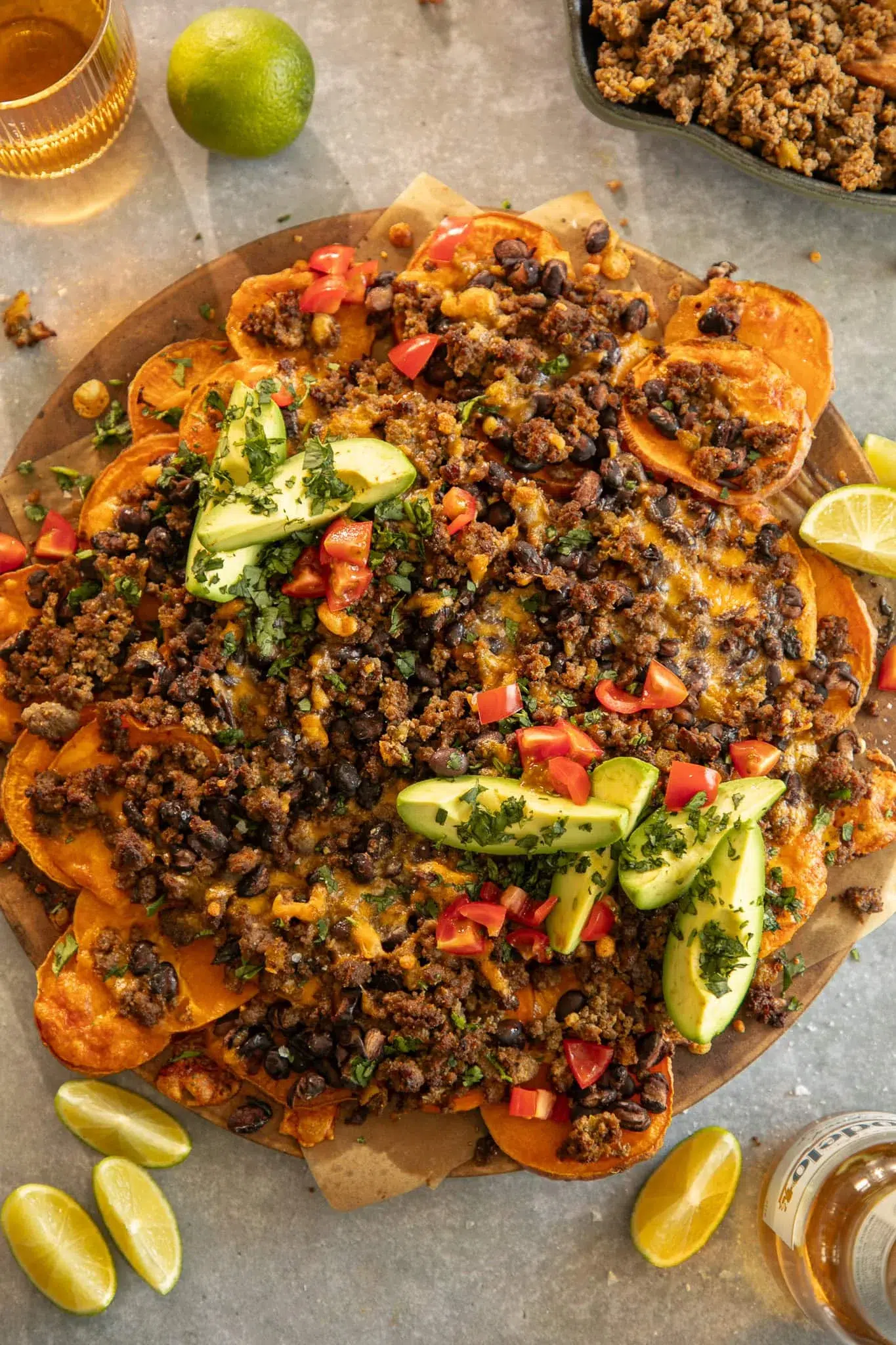 Sheet Pan Low-Carb Loaded Sweet Potato Nachos