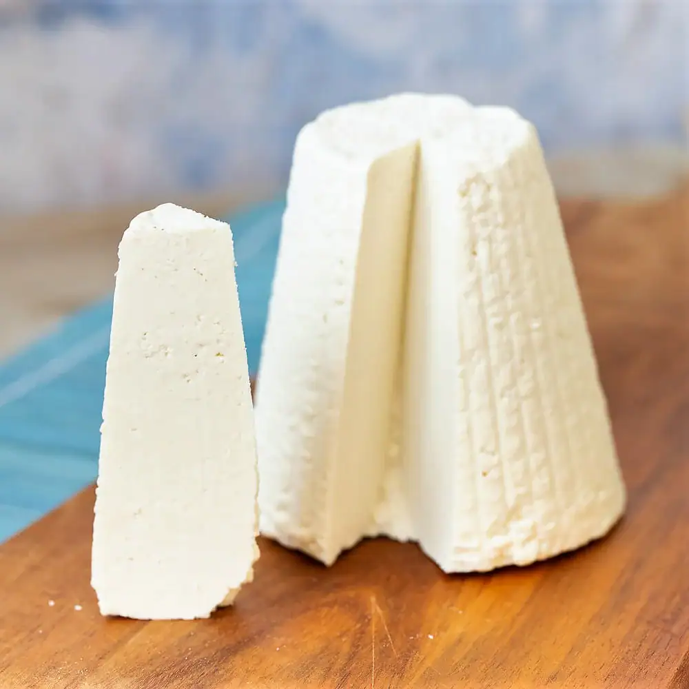 ricotta salata on a board