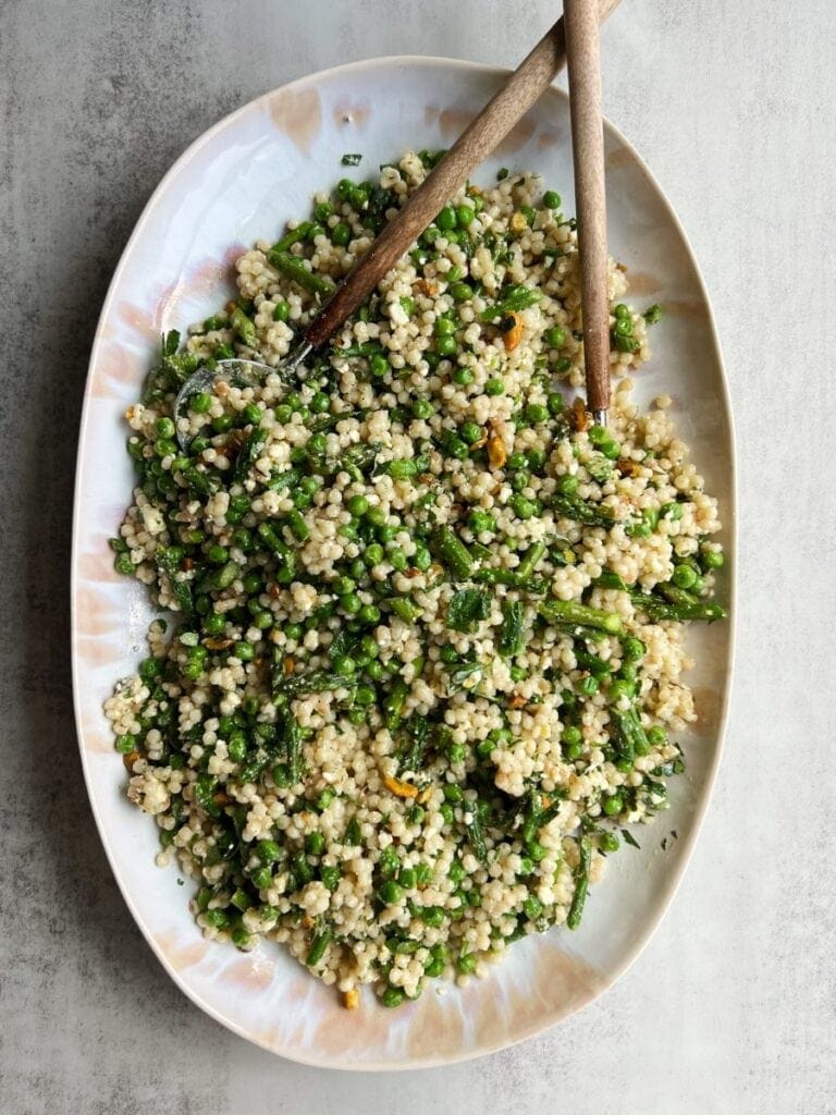 platter of orzo salad