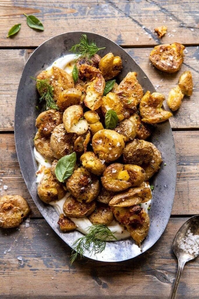 Yukon gold smashed potatoes