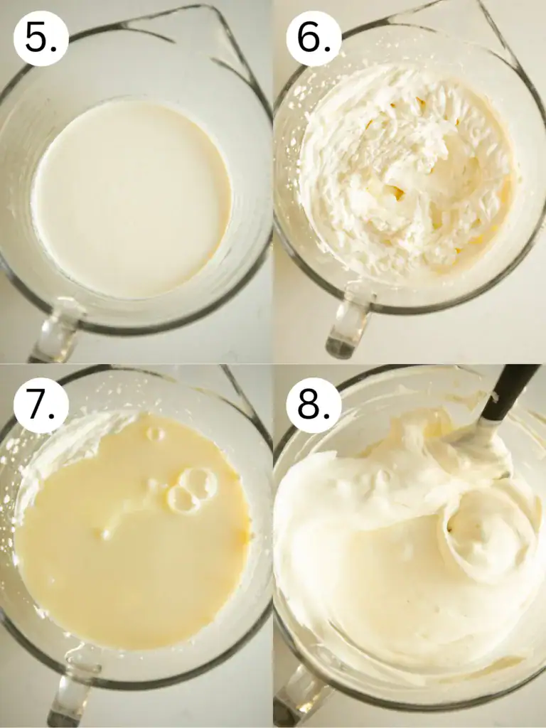 step by step images on how to make the ice cream 