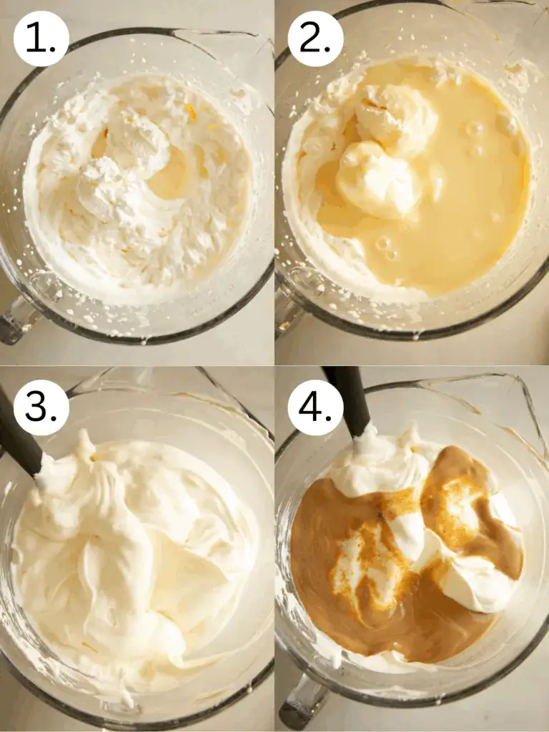 step by step images on how to make the ice cream