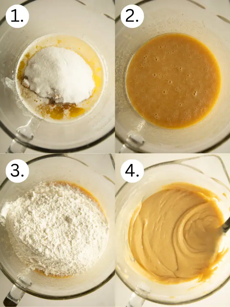 step by step instructions for how to make the cookie dough