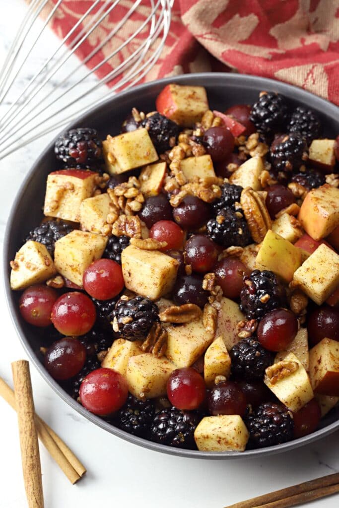 chopped fall fruit salad