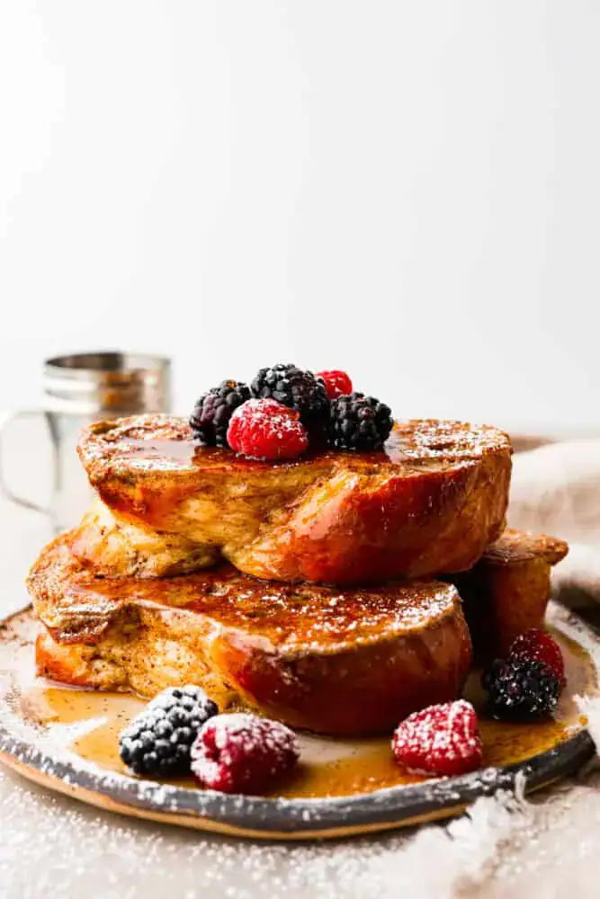stack of brioche French toast 