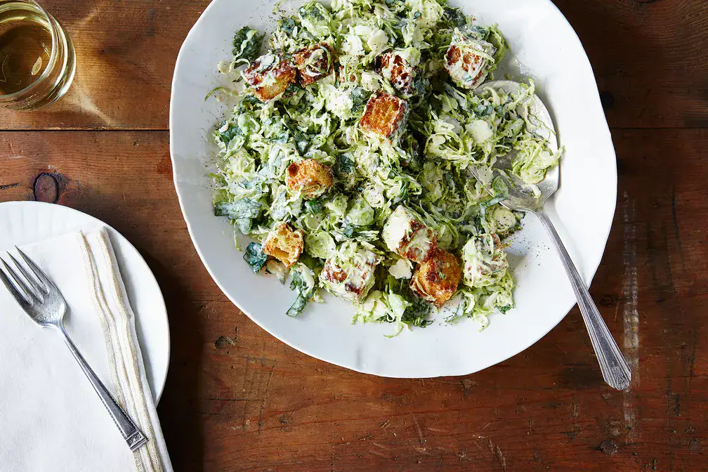 shaved Brussel sprout salad