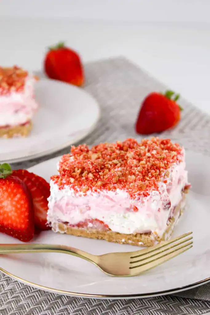 slice of strawberry dessert