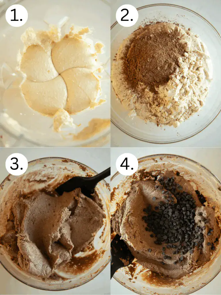 steps 1-4 on how to make the protein bites