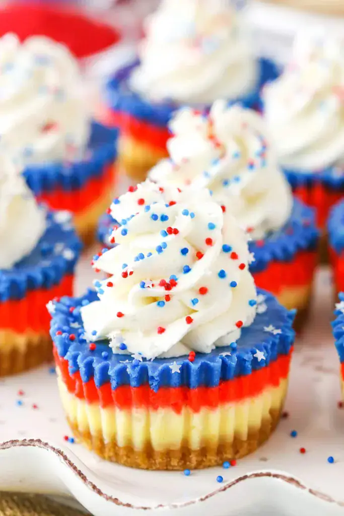 mini cheesecake bites with frosting