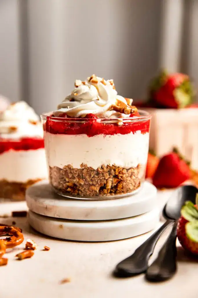 glass container with parfait